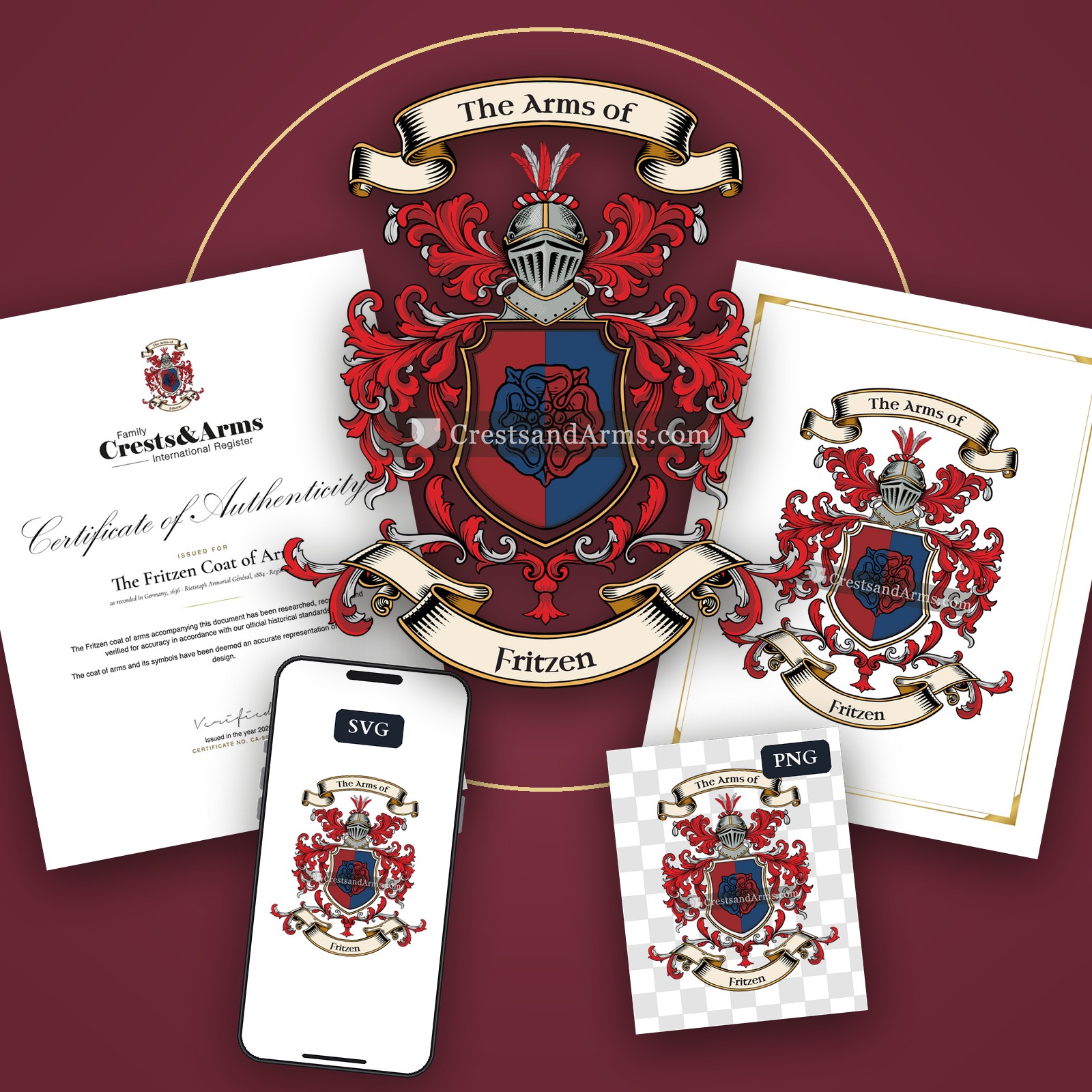 The Fritzen arms on the coat of arms — digital pack