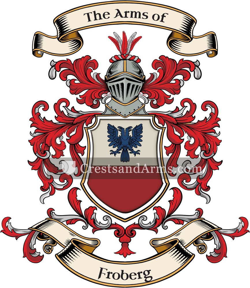 The Froberg coat of arms, drawn from the recorded blazon