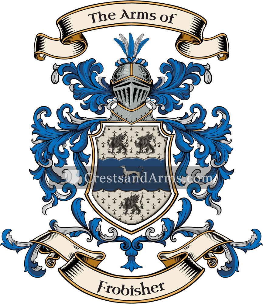 The Frobisher coat of arms, drawn from the recorded blazon