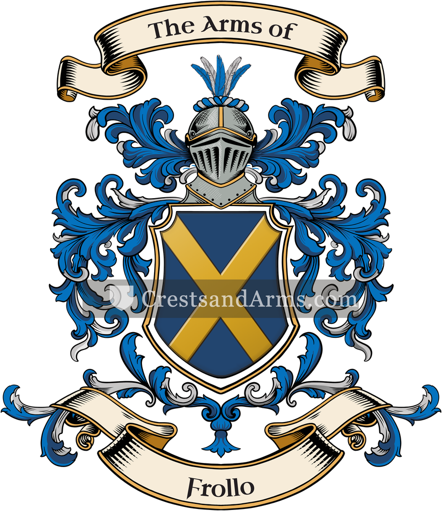 The Frollo coat of arms, drawn from the recorded blazon