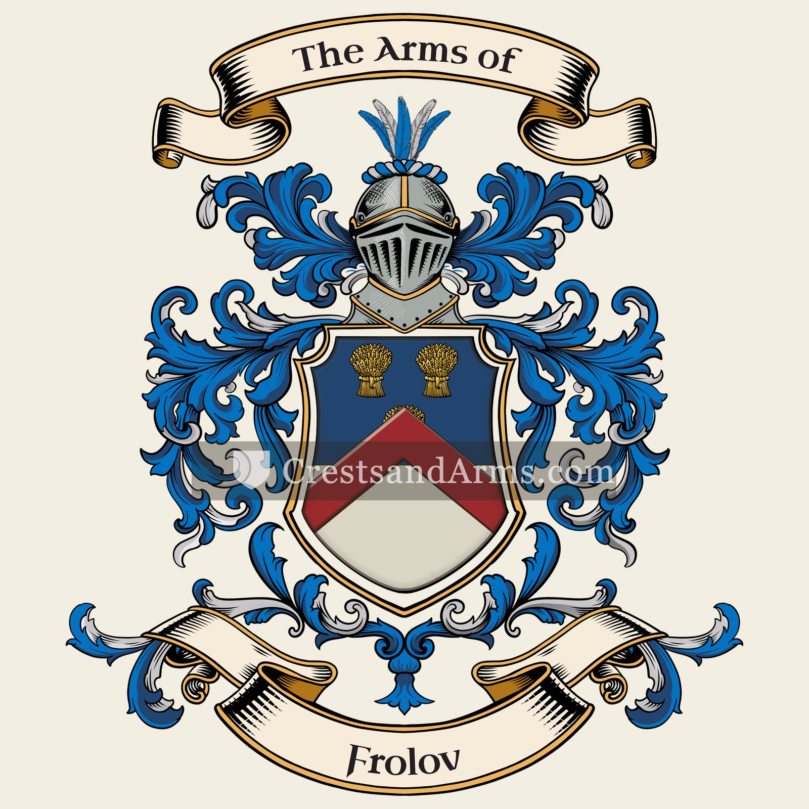 The Frolov coat of arms, drawn from the recorded blazon