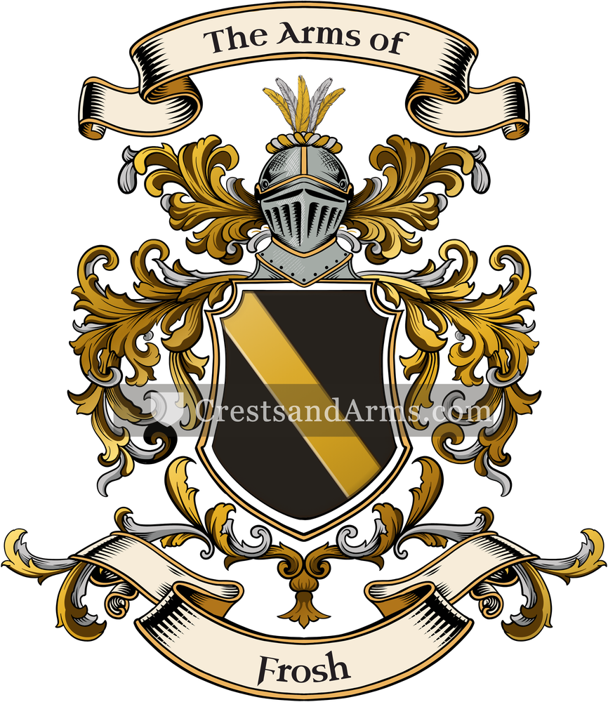 The Frosh coat of arms, drawn from the recorded blazon