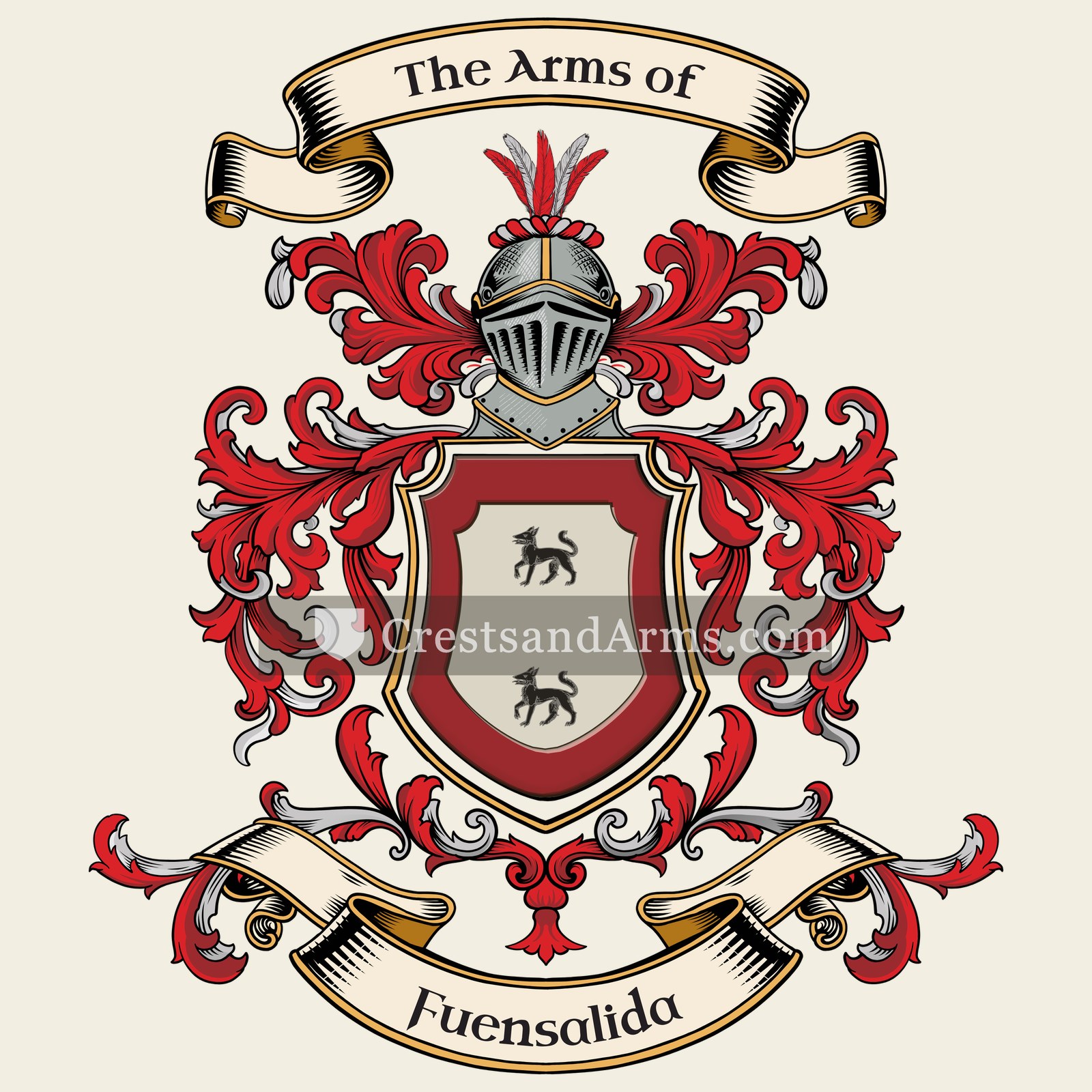 The Fuensalida coat of arms, drawn from the recorded blazon