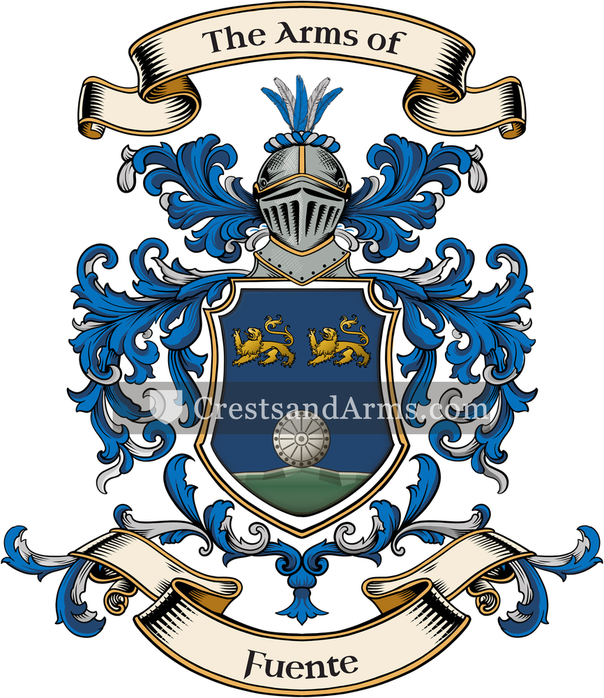 The Fuente coat of arms, drawn from the recorded blazon