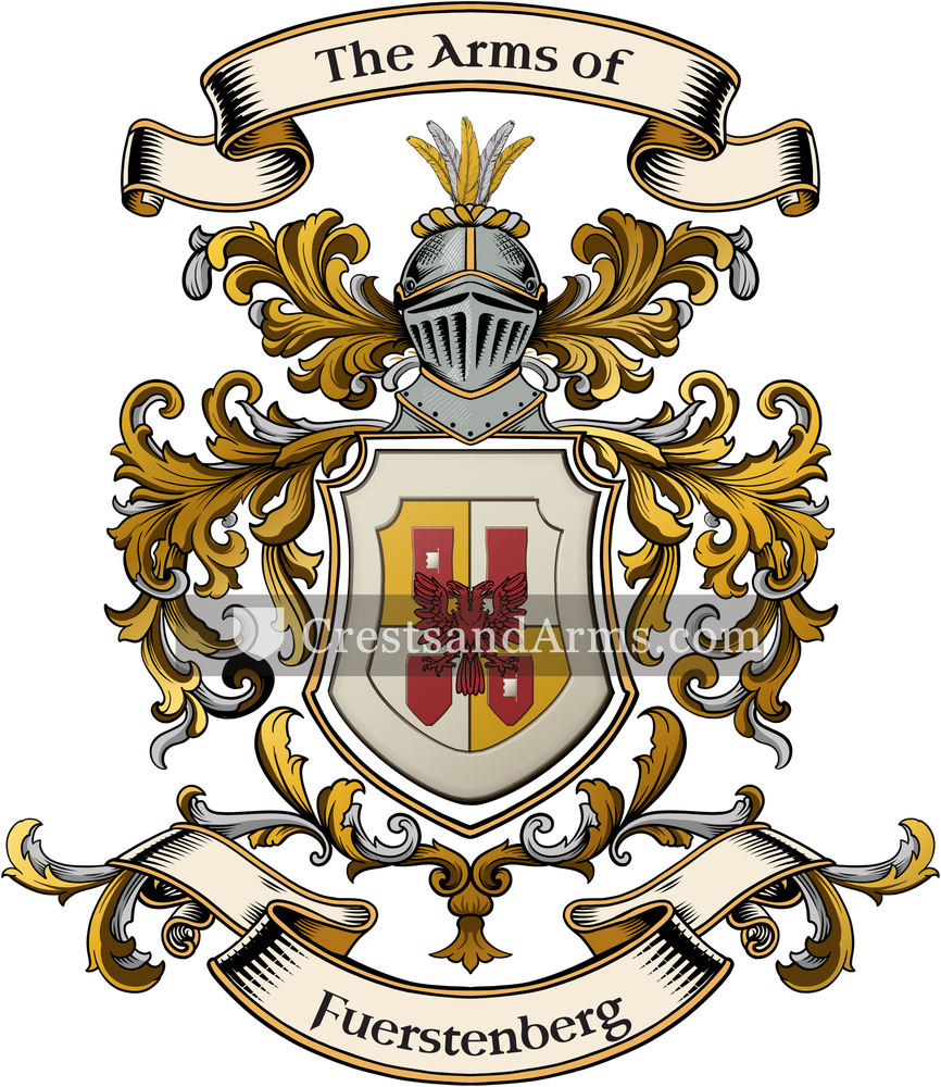 The Fuerstenberg coat of arms, drawn from the recorded blazon