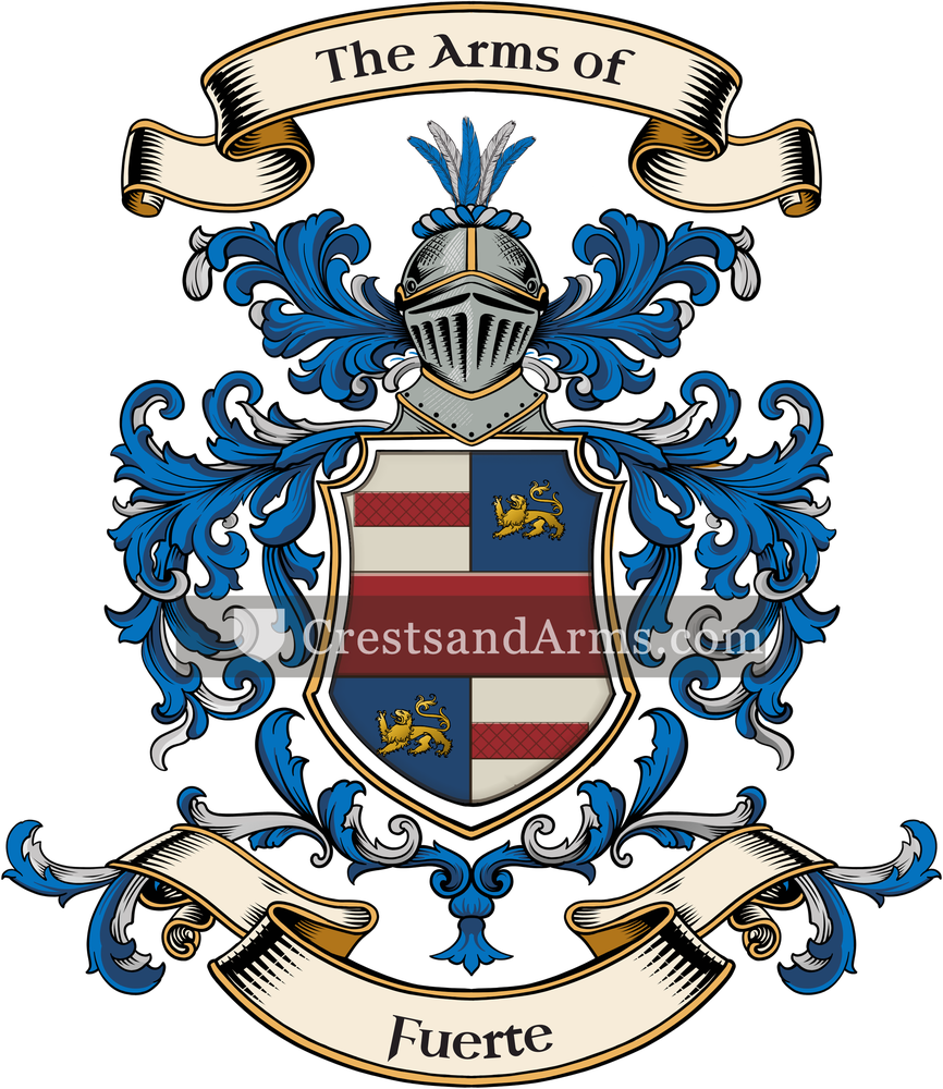 The Fuerte coat of arms, drawn from the recorded blazon