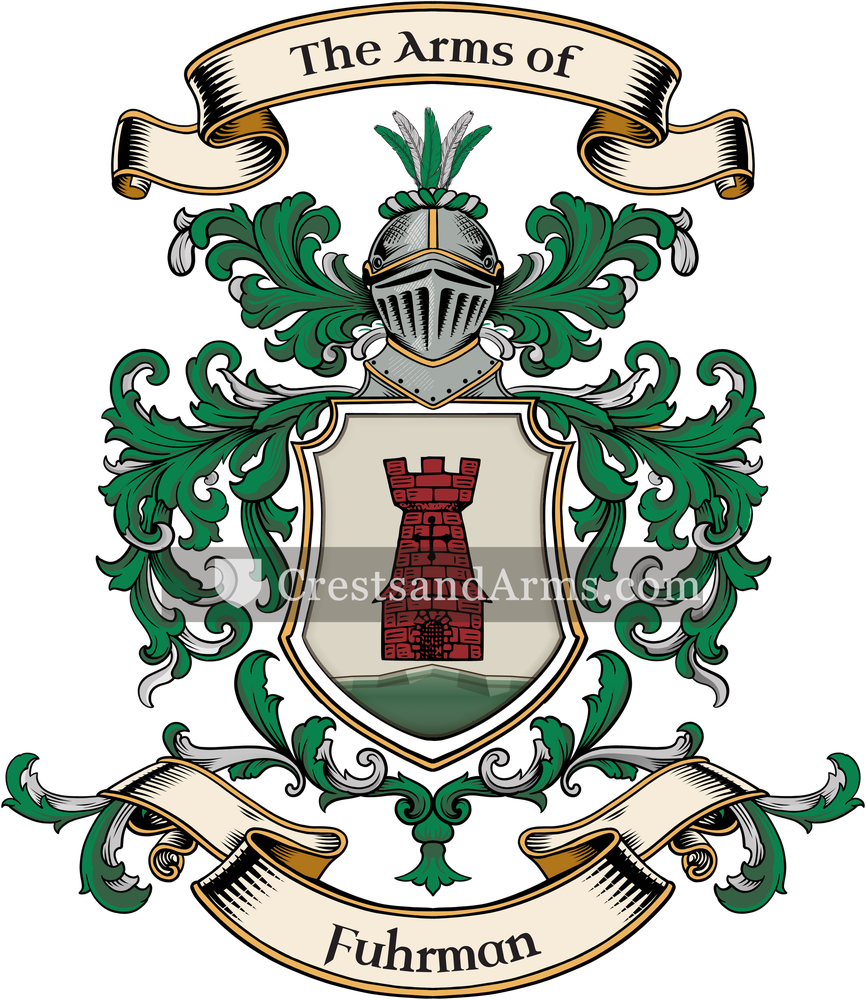 The Fuhrman coat of arms, drawn from the recorded blazon
