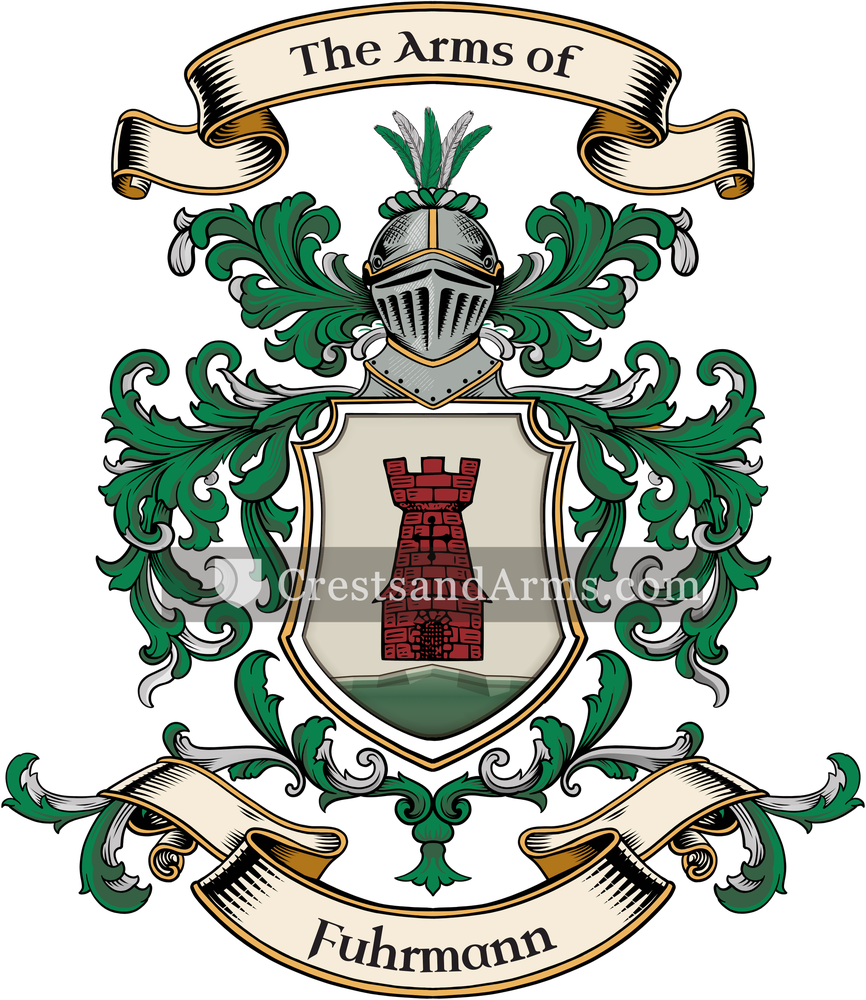 The Fuhrmann coat of arms, drawn from the recorded blazon