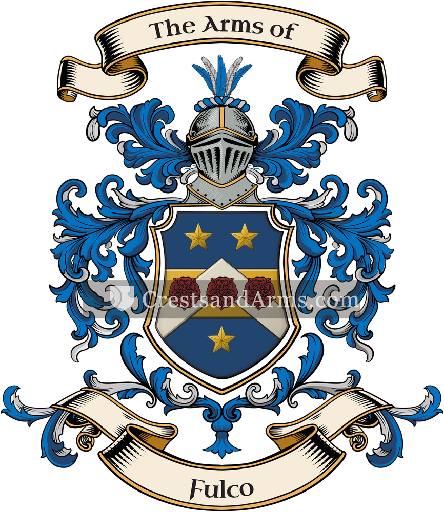 The Fulco coat of arms, drawn from the recorded blazon