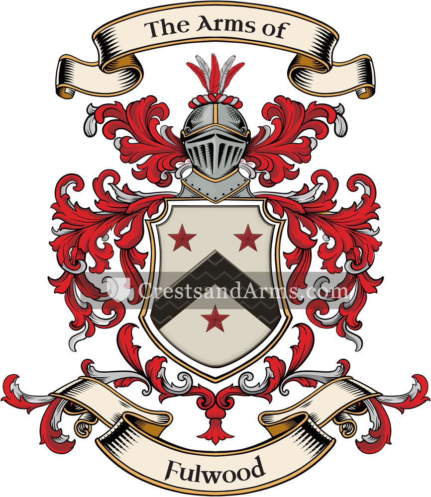 The Fulwood coat of arms, drawn from the recorded blazon