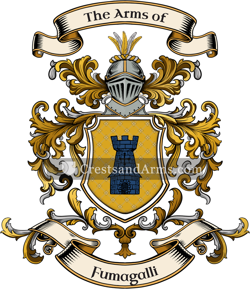 The Fumagalli coat of arms, drawn from the recorded blazon