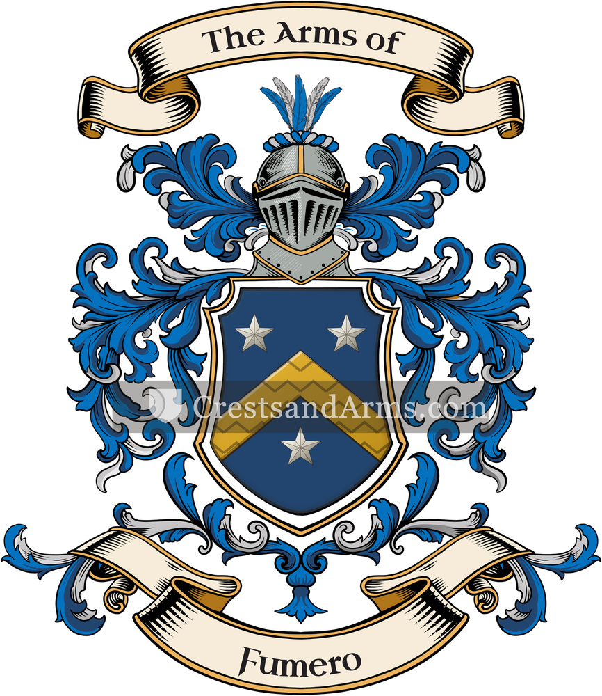The Fumero coat of arms, drawn from the recorded blazon
