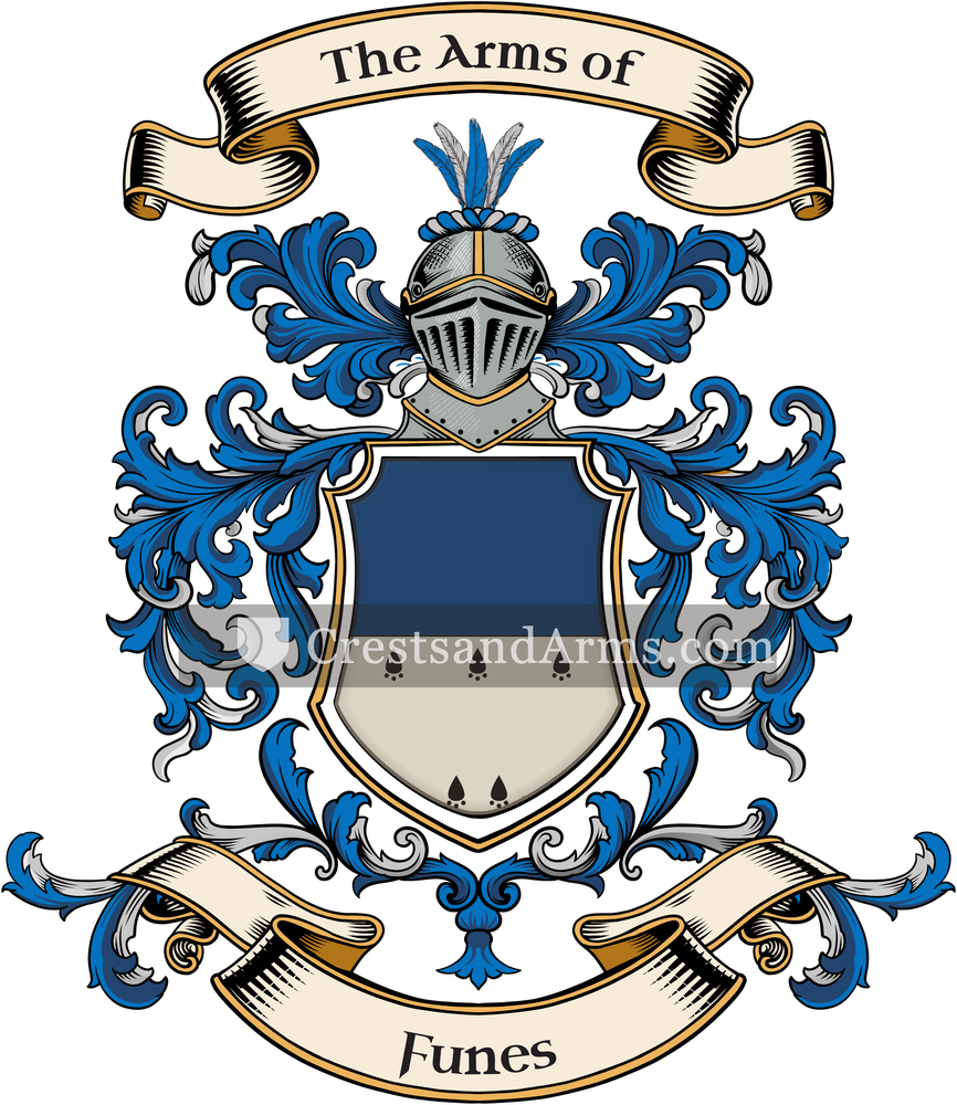 The Funes coat of arms, drawn from the recorded blazon