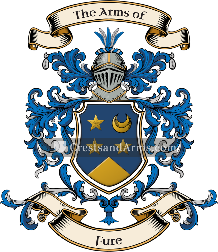 The Fure coat of arms, drawn from the recorded blazon