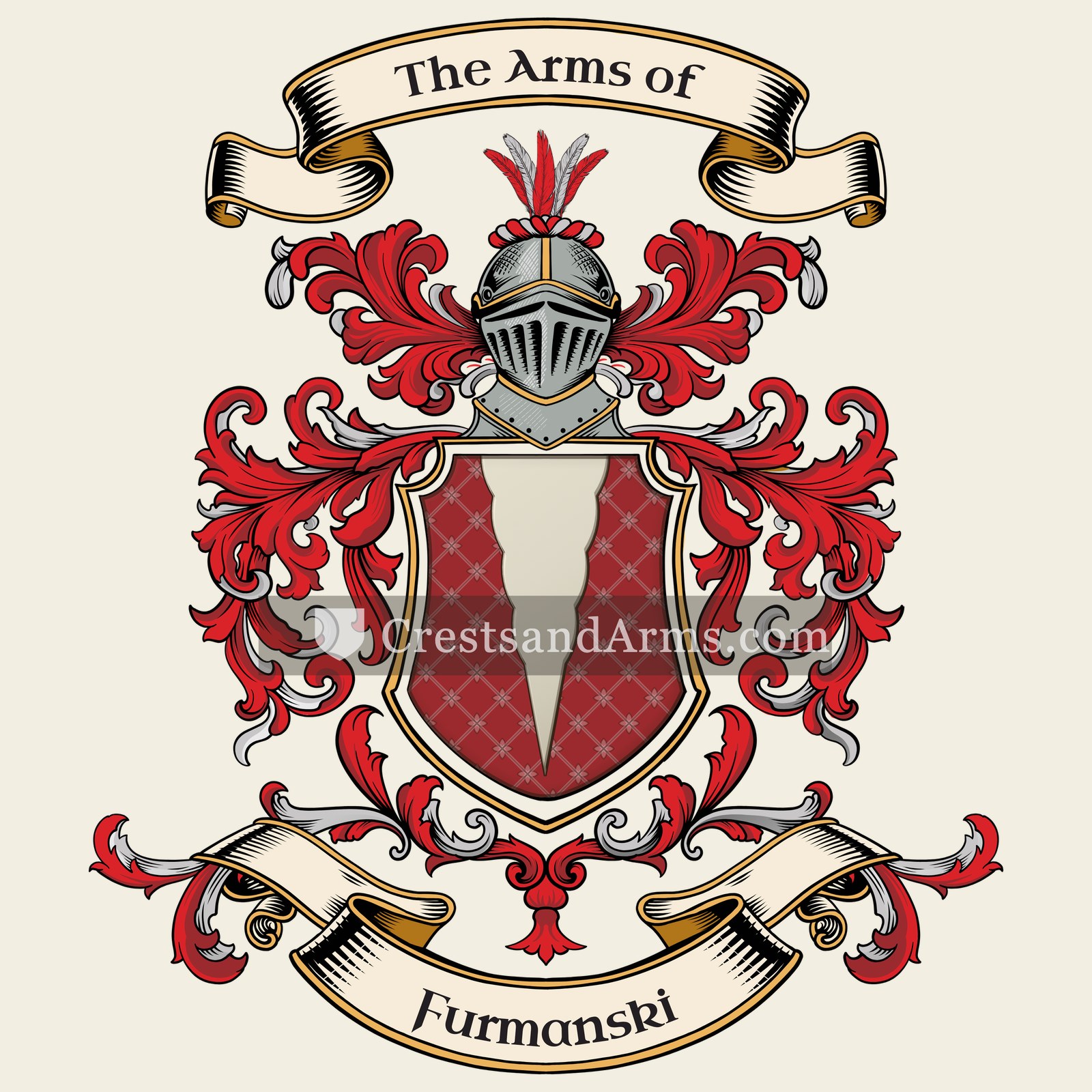 The Furmanski coat of arms, drawn from the recorded blazon