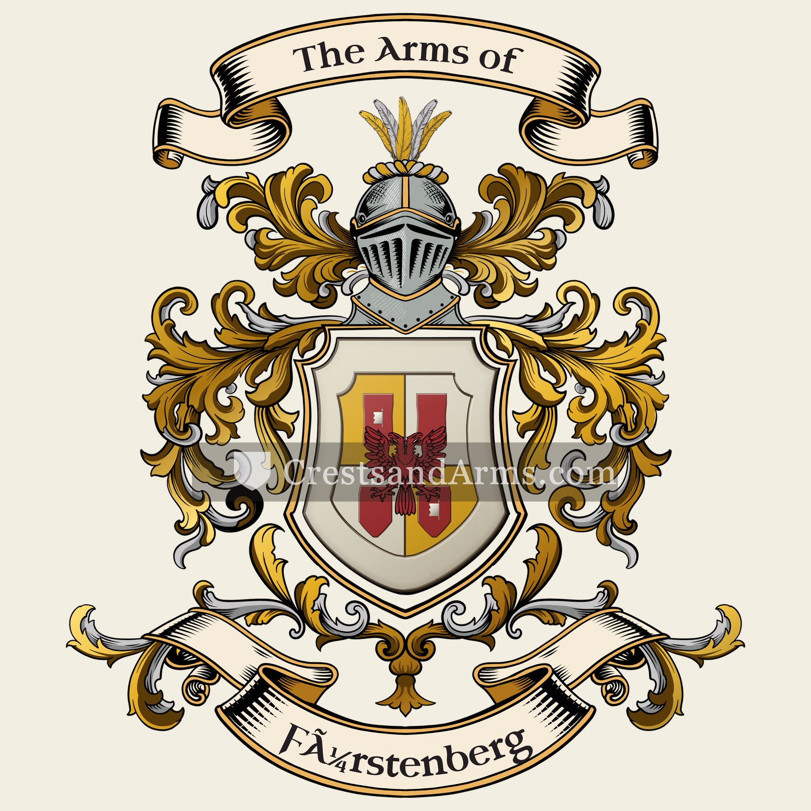 The Fürstenberg coat of arms, drawn from the recorded blazon