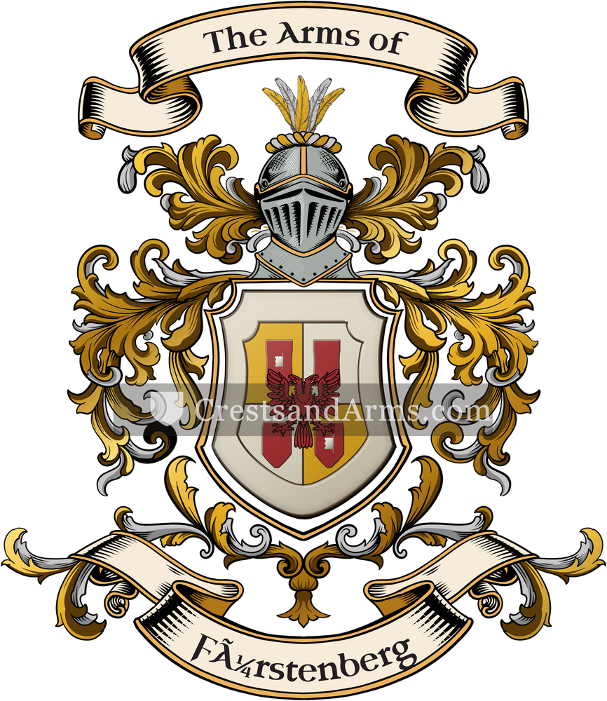 The Fürstenberg coat of arms, drawn from the recorded blazon