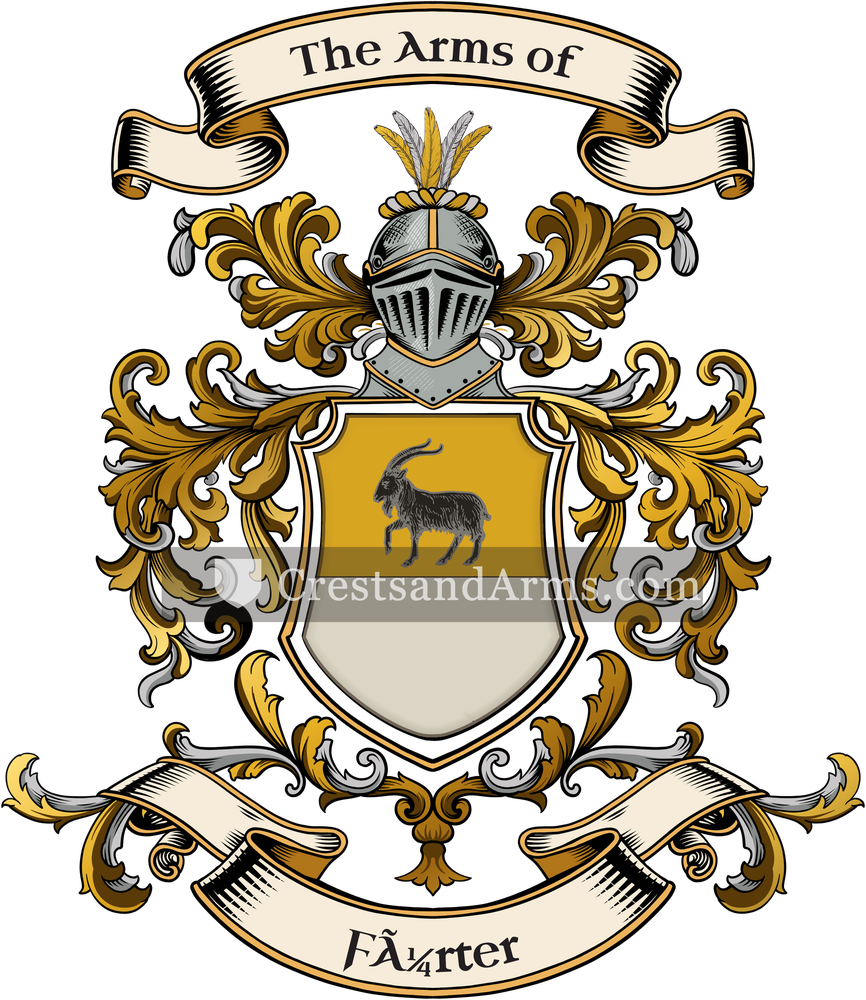The Fürter coat of arms, drawn from the recorded blazon
