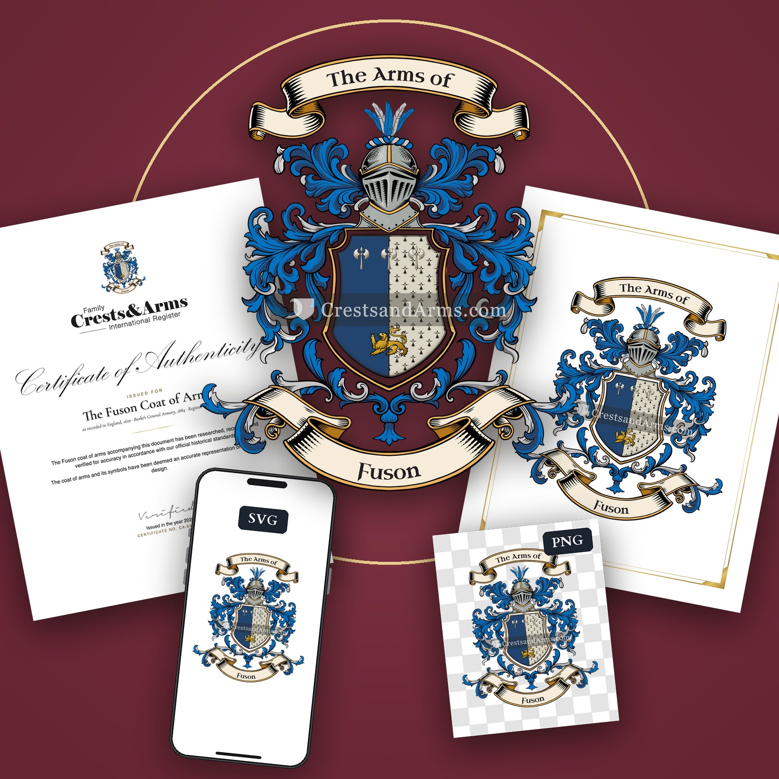 The Fuson arms on the coat of arms — digital pack