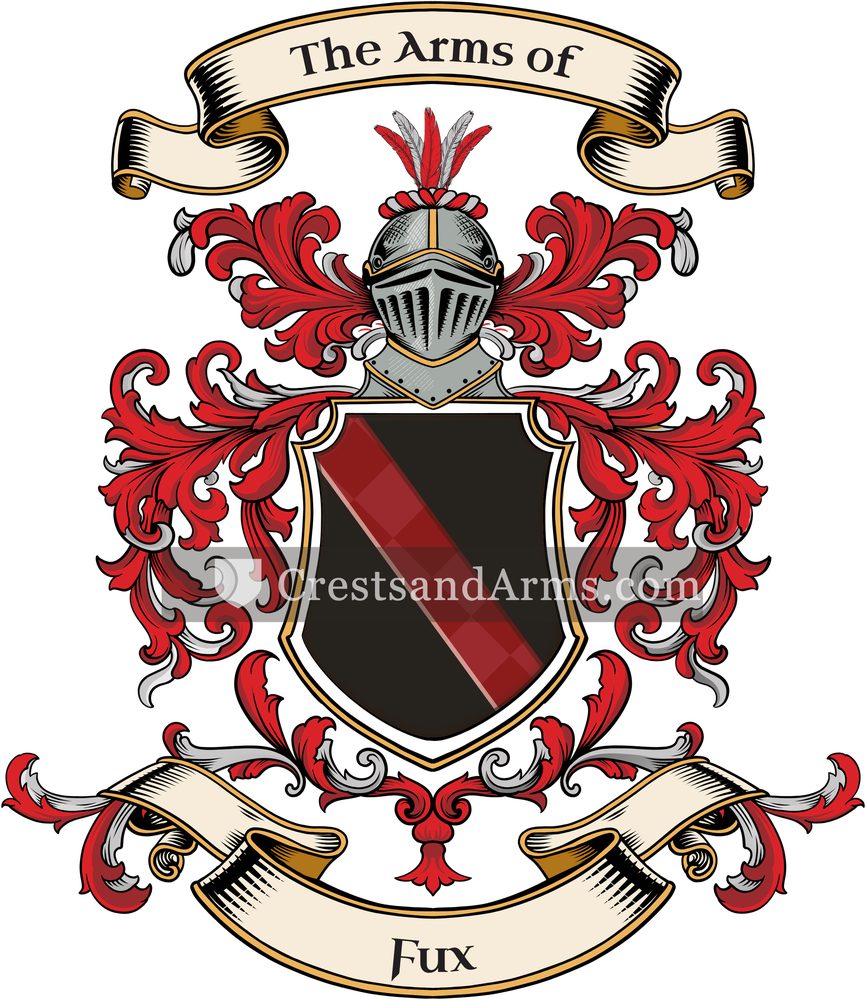 The Fux coat of arms, drawn from the recorded blazon
