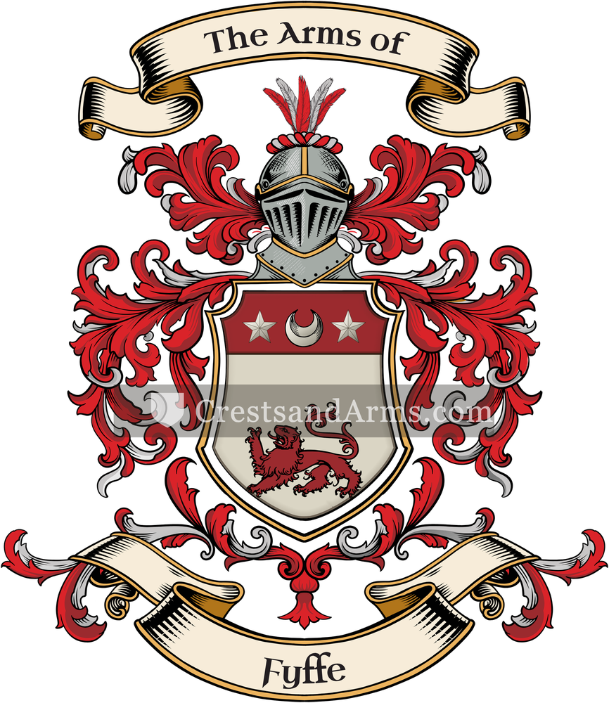 The Fyffe coat of arms, drawn from the recorded blazon