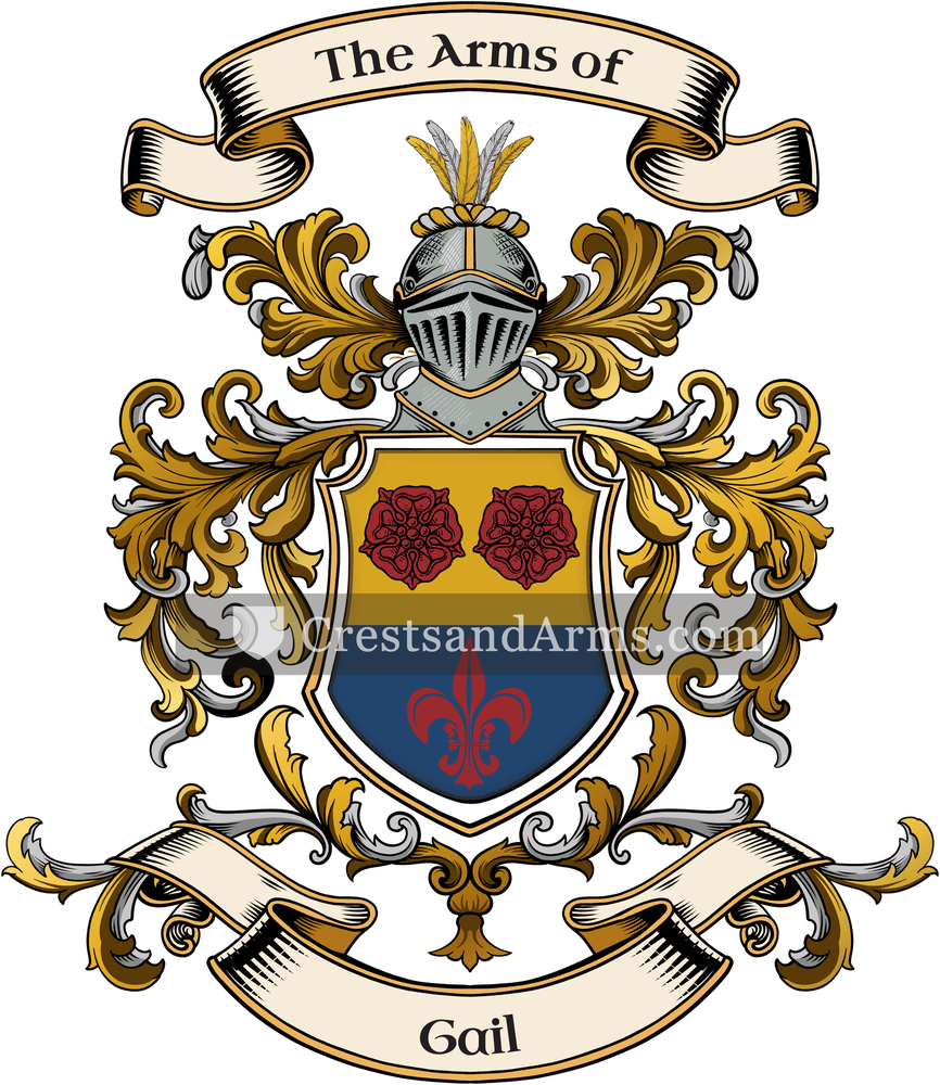 The Gail coat of arms, drawn from the recorded blazon
