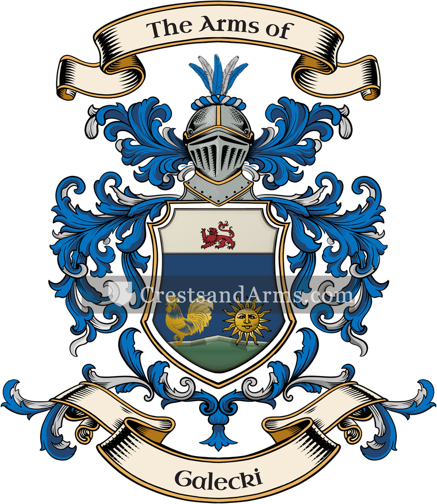 The Galecki coat of arms, drawn from the recorded blazon