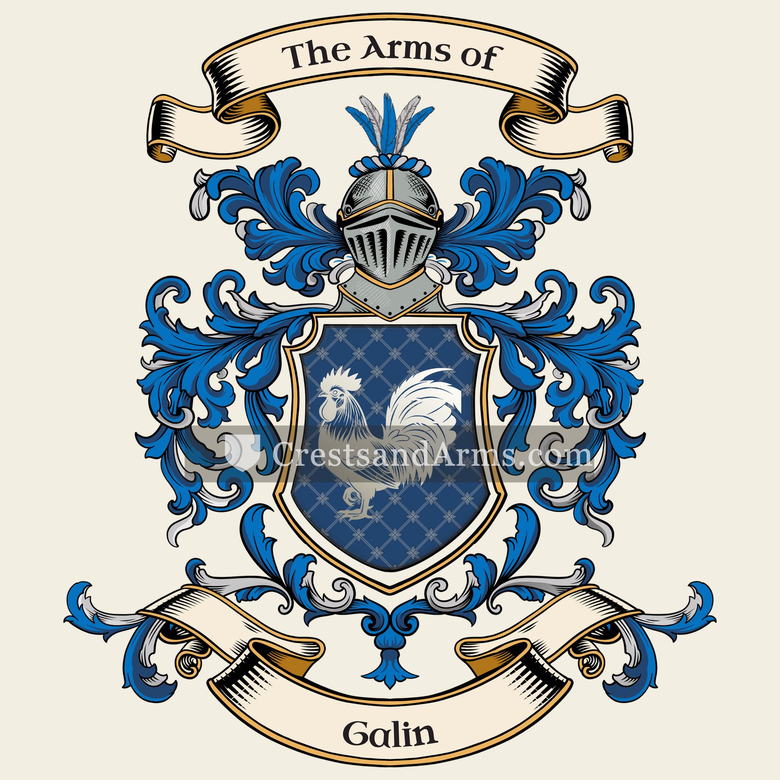 The Galin coat of arms, drawn from the recorded blazon