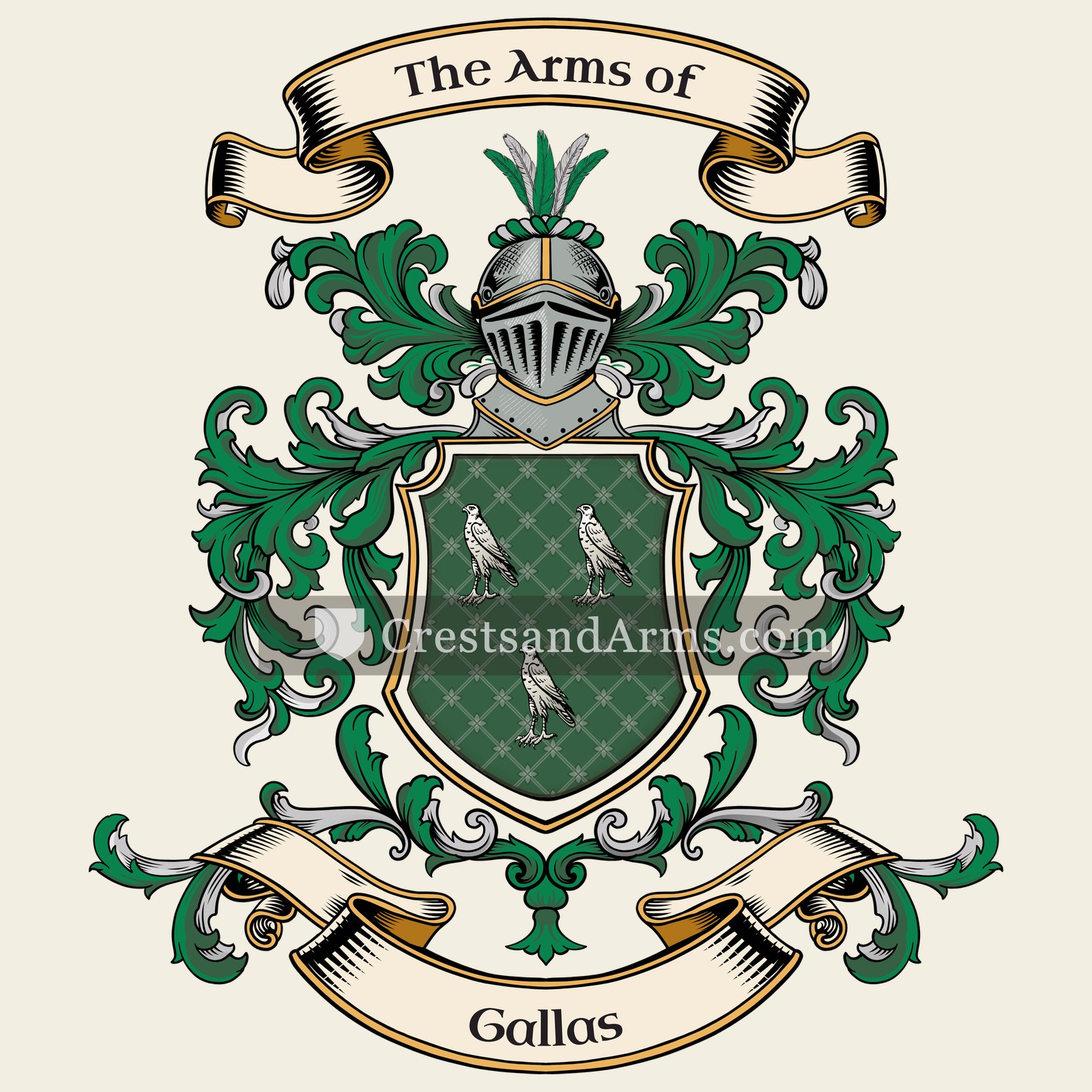 The Gallas coat of arms, drawn from the recorded blazon