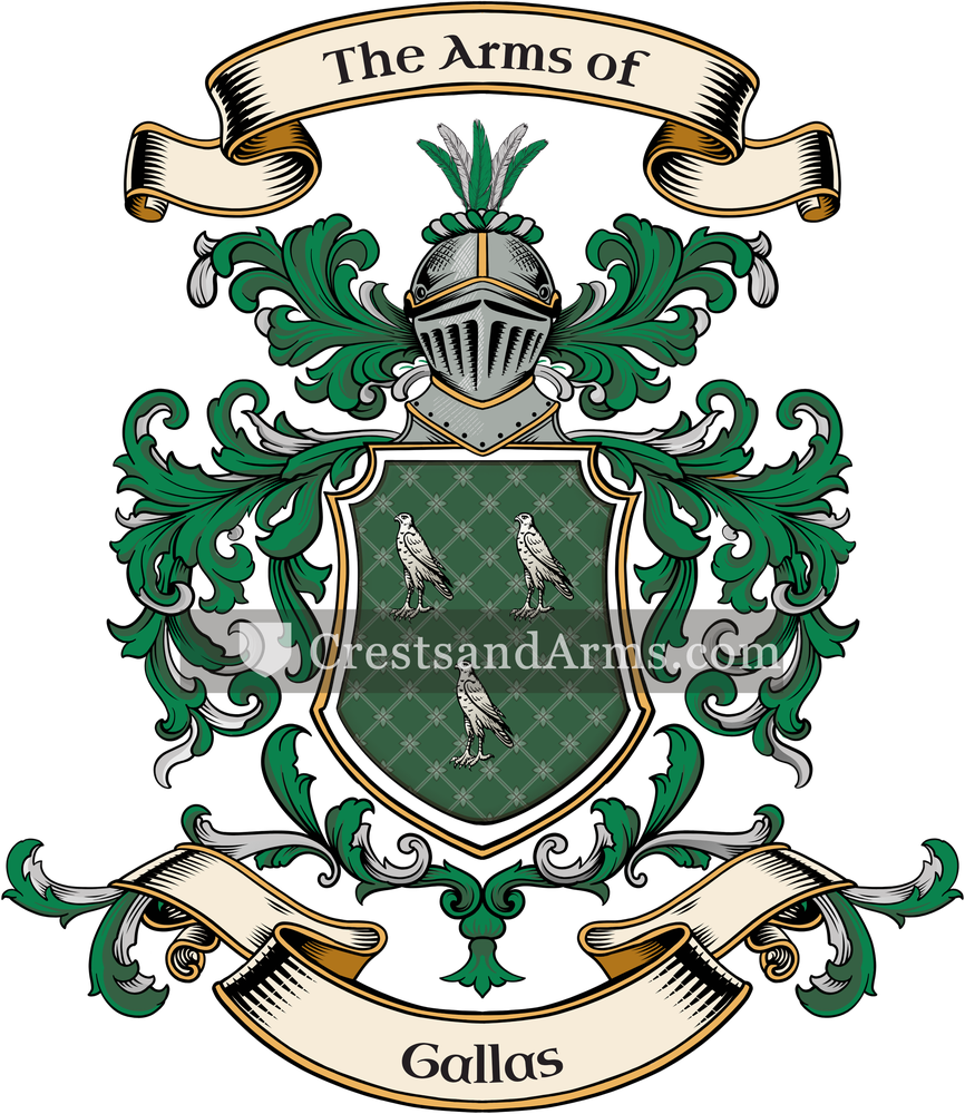 The Gallas coat of arms, drawn from the recorded blazon