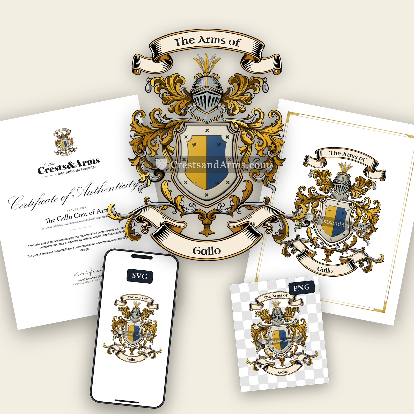 The Gallo arms on the coat of arms — digital pack