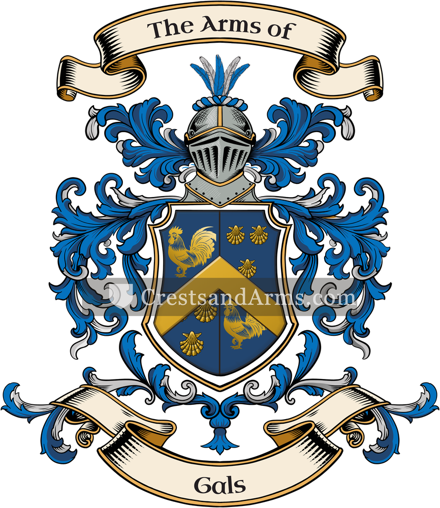 The Gals coat of arms, drawn from the recorded blazon