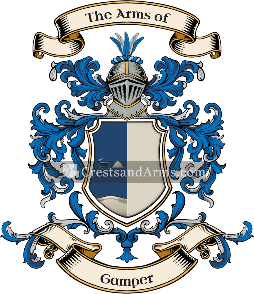 The Gamper coat of arms, drawn from the recorded blazon