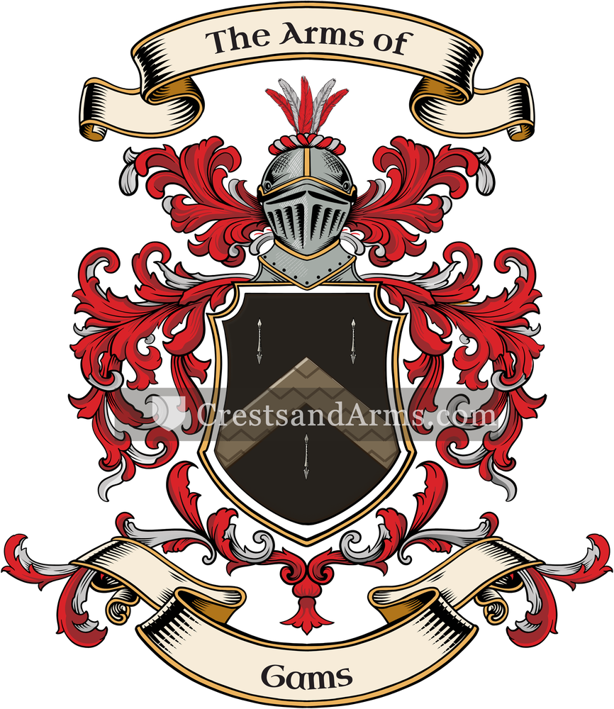 The Gams coat of arms, drawn from the recorded blazon