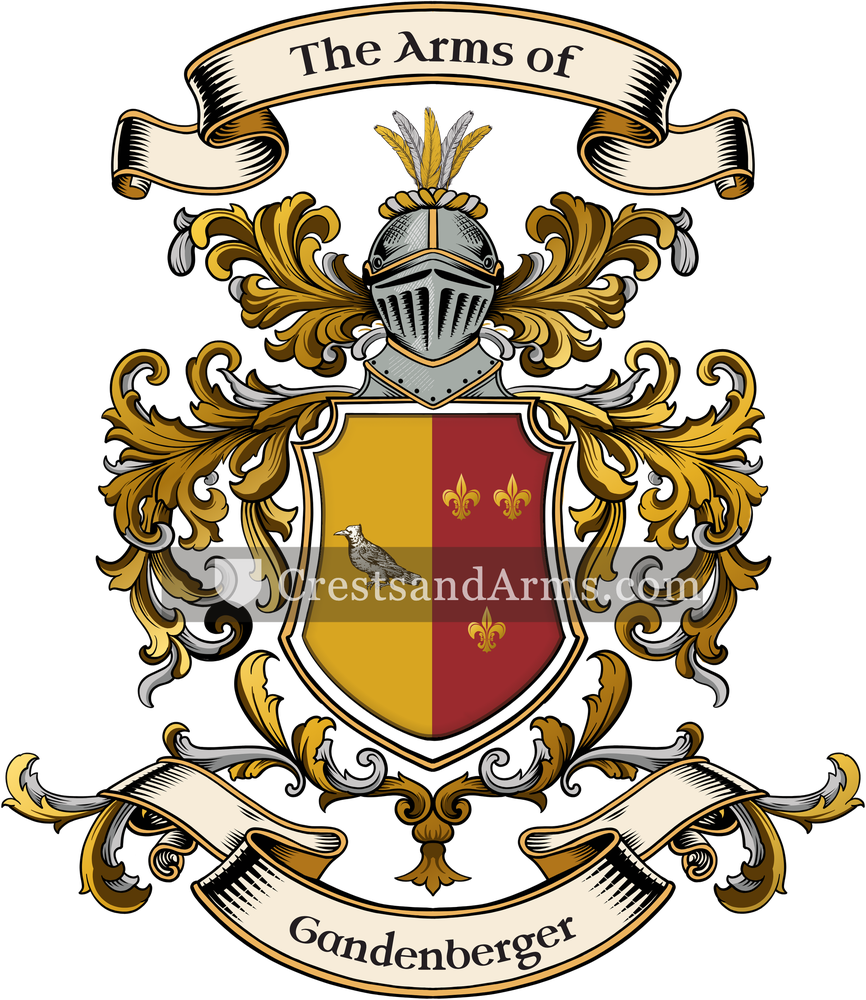 The Gandenberger coat of arms, drawn from the recorded blazon