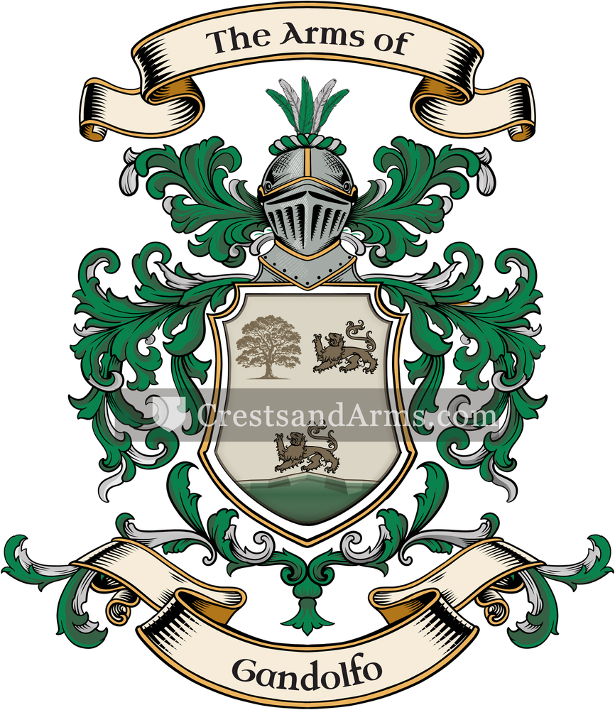 The Gandolfo coat of arms, drawn from the recorded blazon