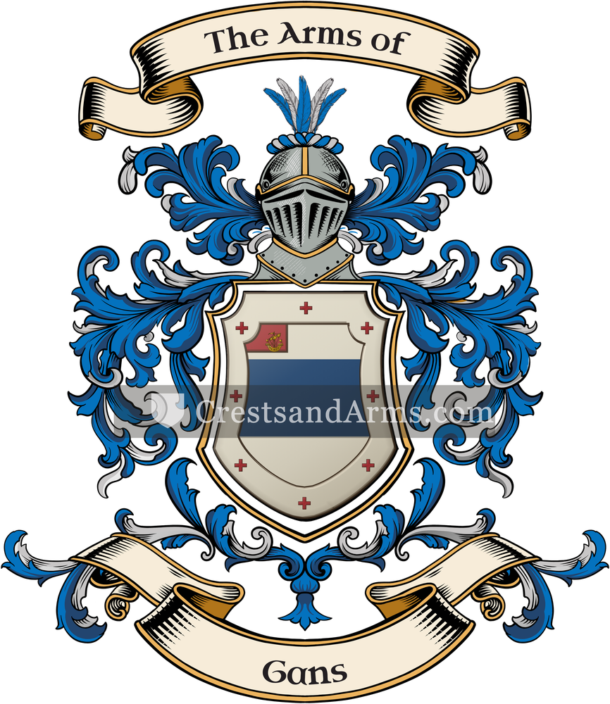 The Gans coat of arms, drawn from the recorded blazon