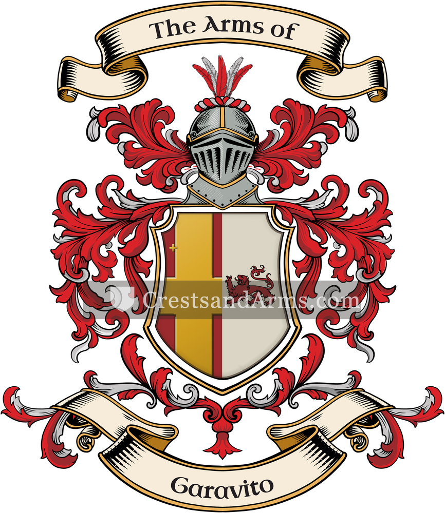 The Garavito coat of arms, drawn from the recorded blazon