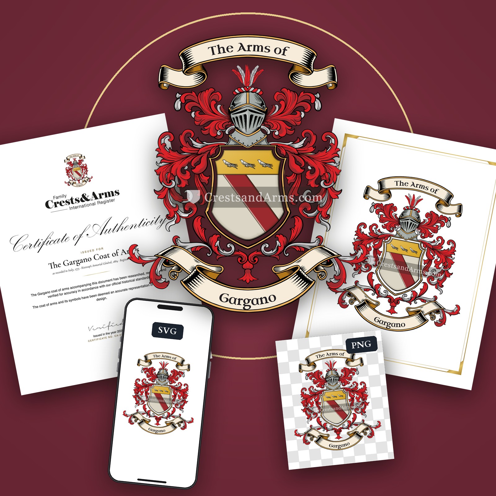 The Gargano arms on the coat of arms — digital pack