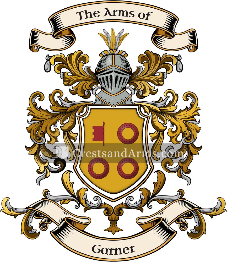 The Garner coat of arms, drawn from the recorded blazon