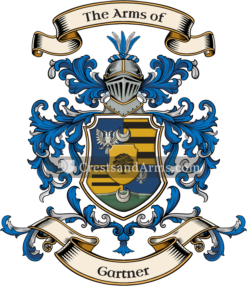 The Gartner coat of arms, drawn from the recorded blazon