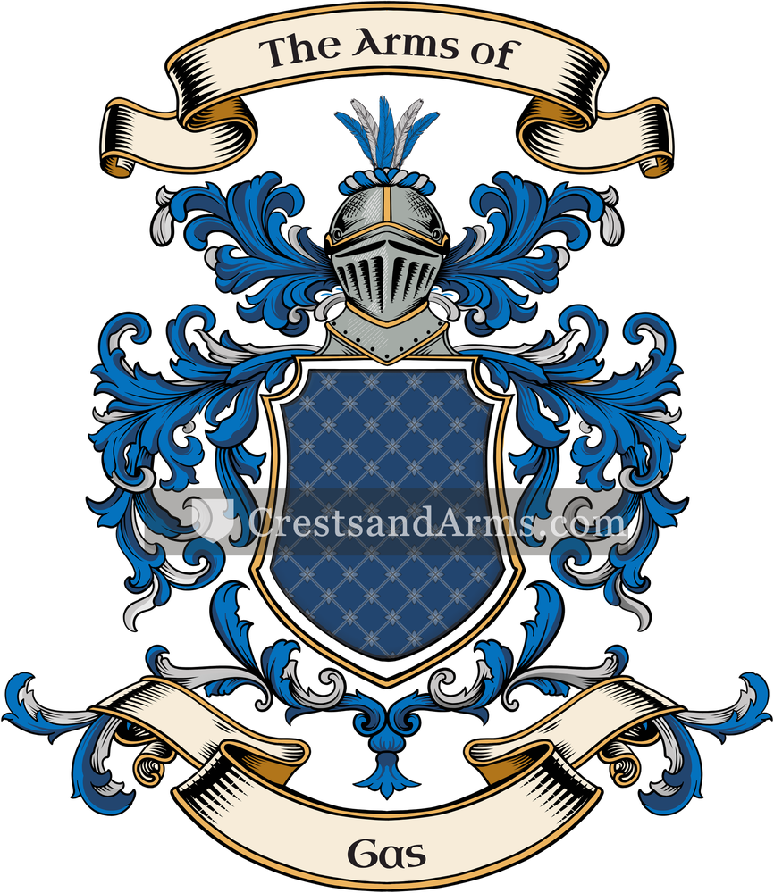 The Gas coat of arms, drawn from the recorded blazon