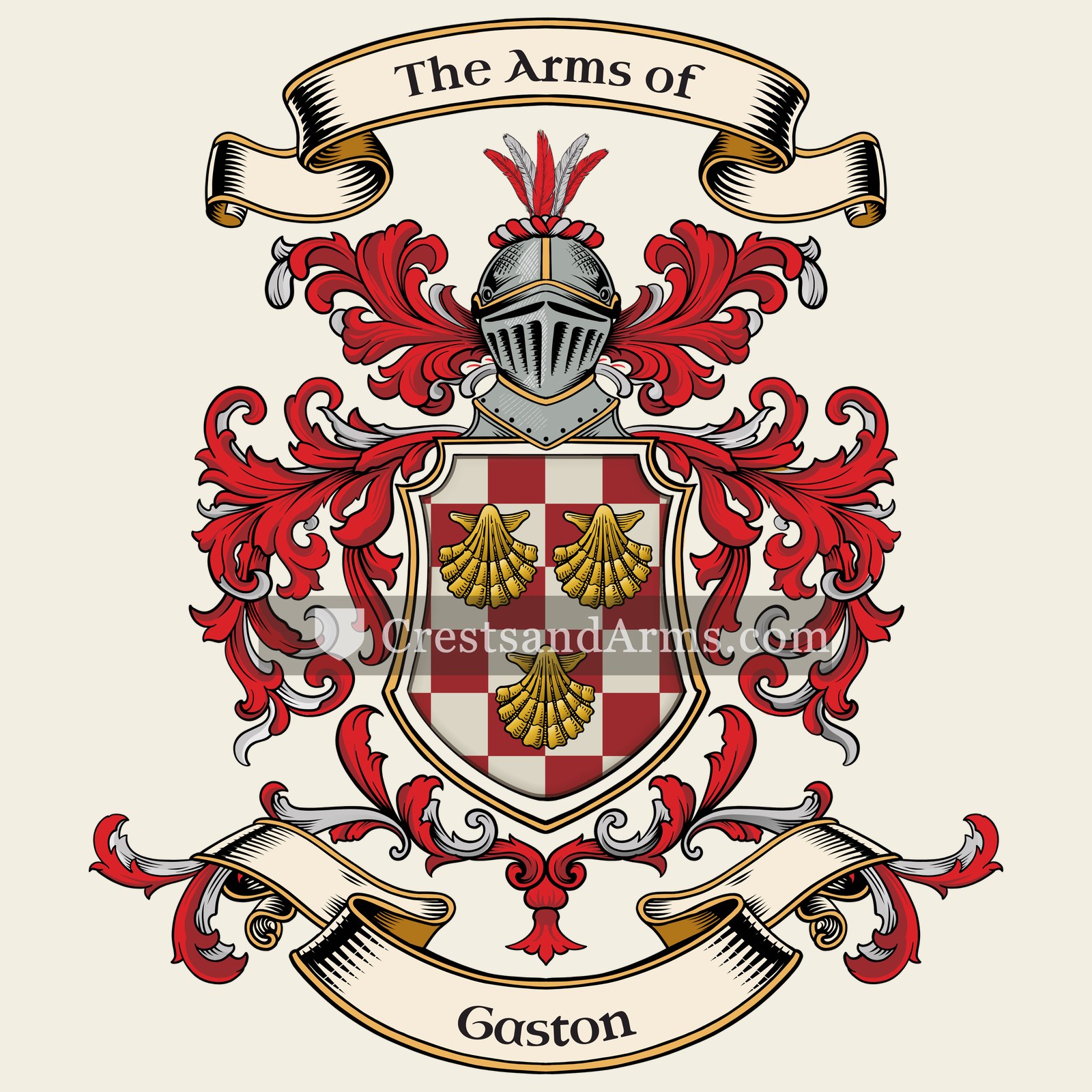 The Gaston coat of arms