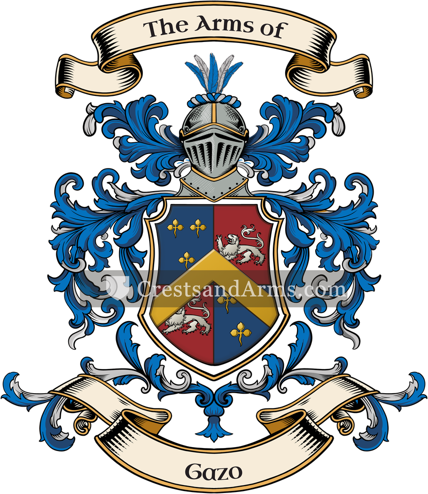 The Gazo coat of arms, drawn from the recorded blazon