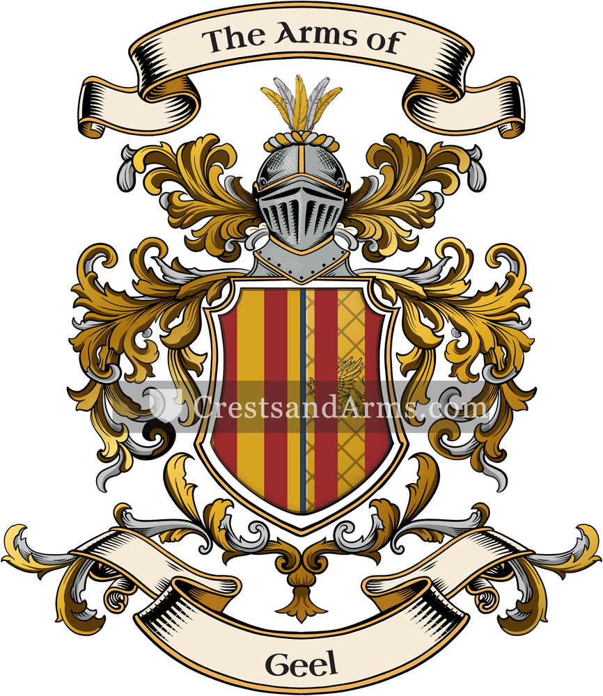 The Geel coat of arms, drawn from the recorded blazon