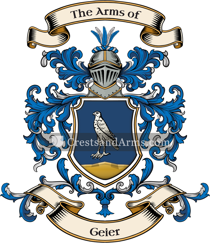 The Geier coat of arms, drawn from the recorded blazon
