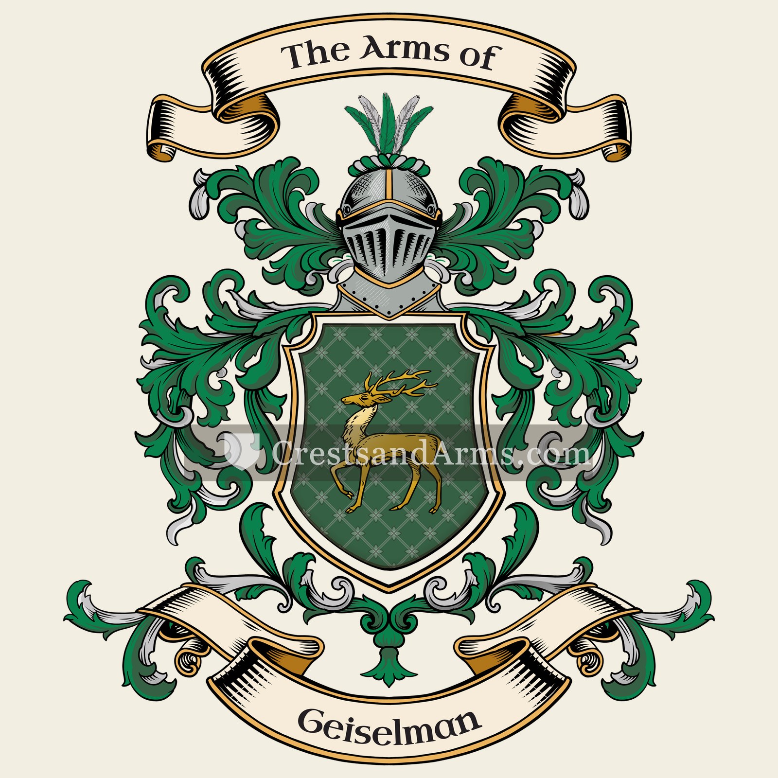 The Geiselman coat of arms, drawn from the recorded blazon