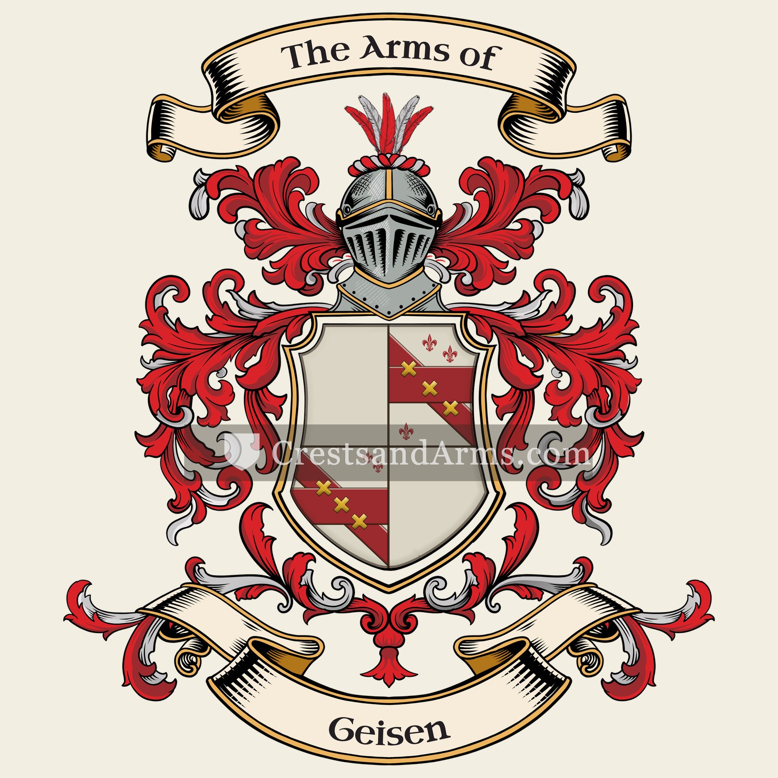 The Geisen coat of arms, drawn from the recorded blazon