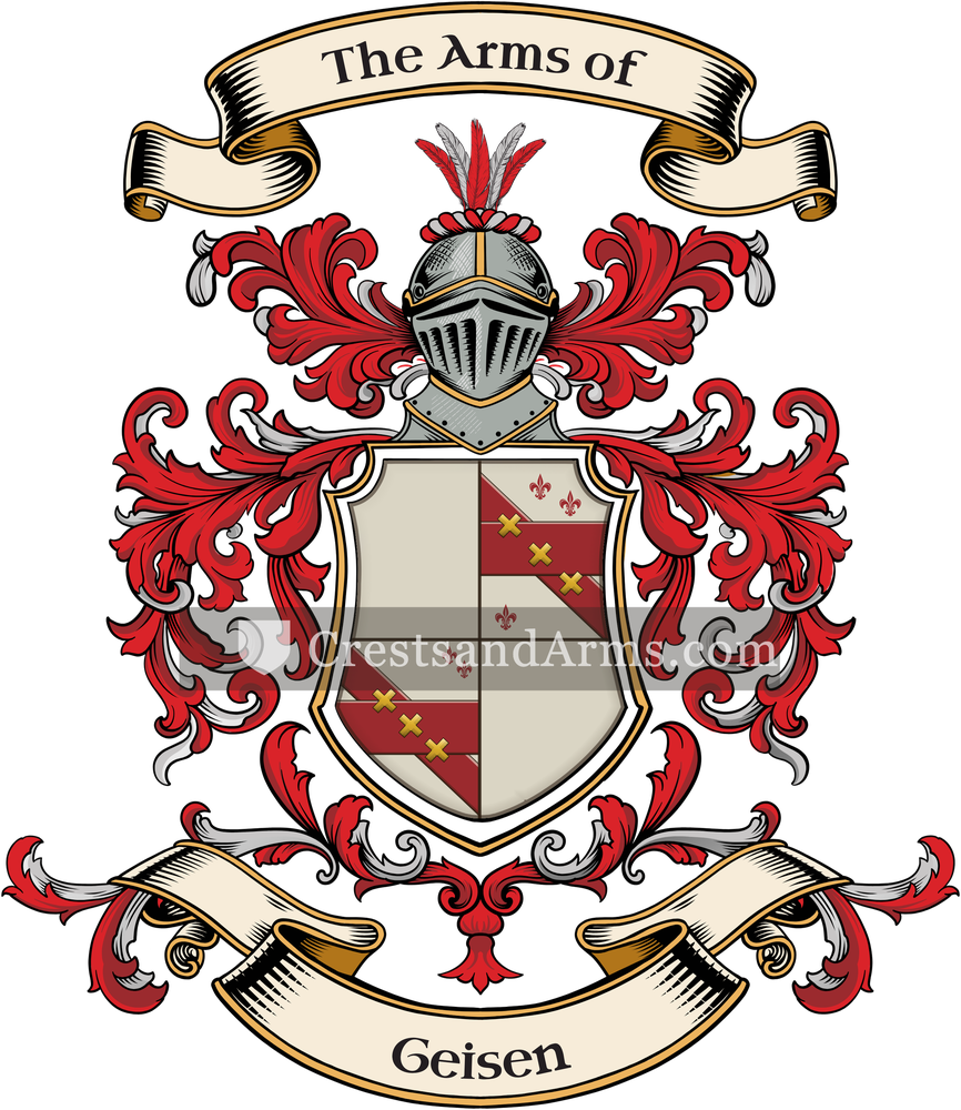 The Geisen coat of arms, drawn from the recorded blazon