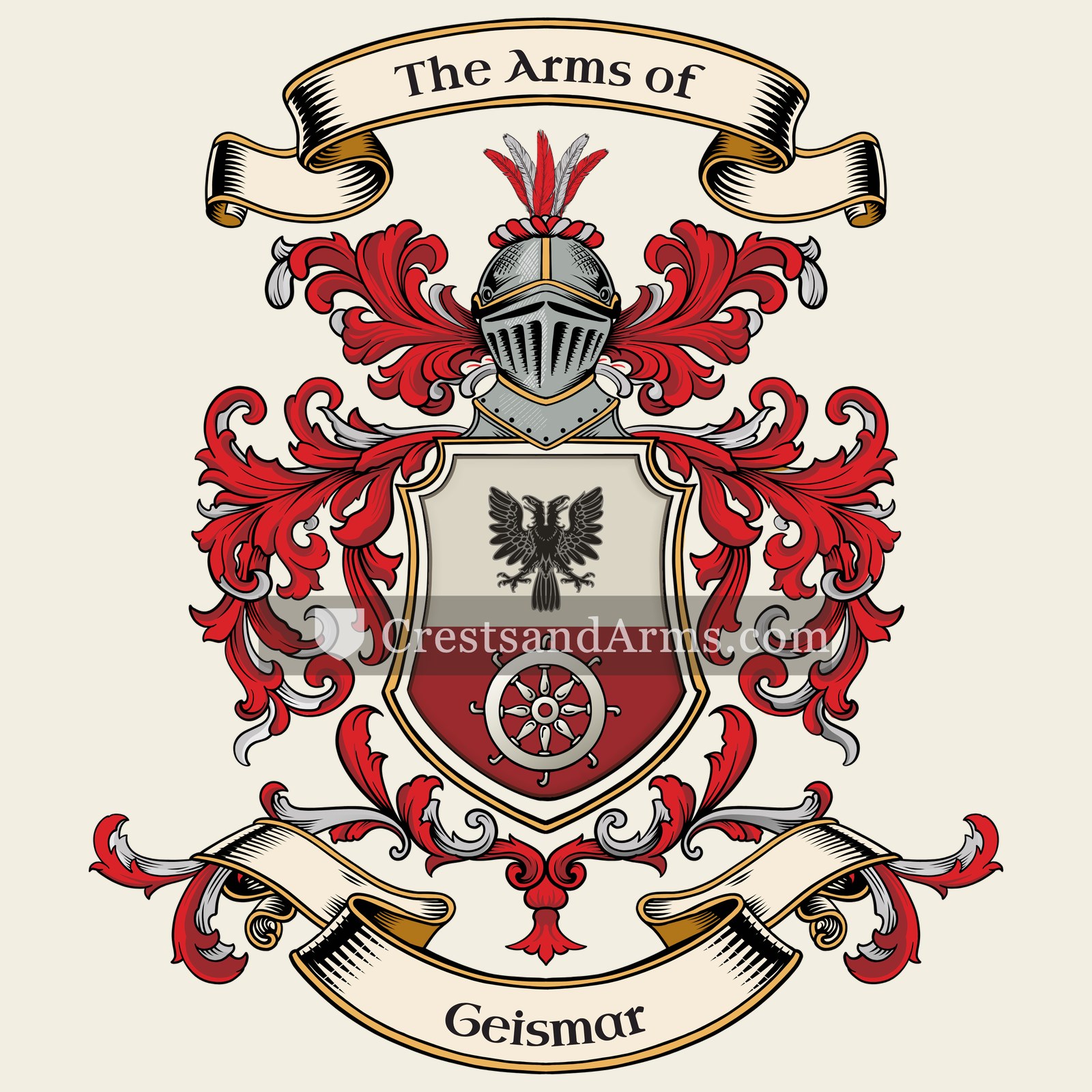 The Geismar coat of arms, drawn from the recorded blazon